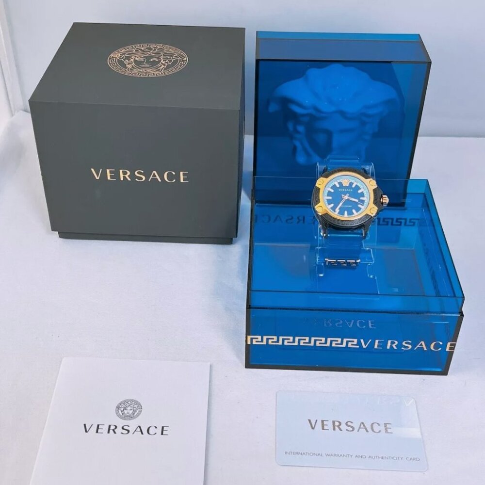 Versace Mens Blue Icon Active 42mm Watch